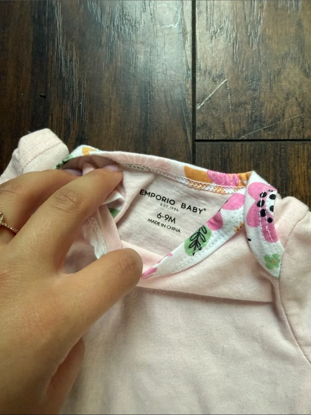 Floral shirt onesie